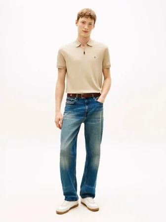 Tommy Hilfiger MW0MW42758RBT Interlock Zip Reg Erkek Polo Tişört