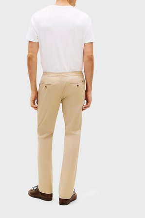 Tommy Hilfiger Pamuklu Bağlamalı Normal Bel Düz Paça Pantolon Erkek PANTOLON MW0MW42340 RBT KUM