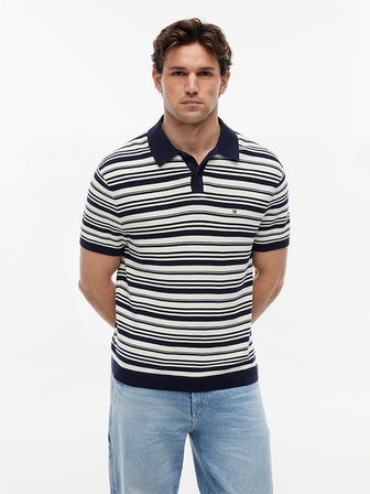 COOL TOUCH STRUCTURE SS POLO Erkek Mavi Sweatshirt - MW0MW42795