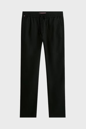 Tommy Hilfiger Keten Tapered Fit Daralan Paça Chino Pantolon Erkek PANTOLON MW0MW42336 BDS SİYAH