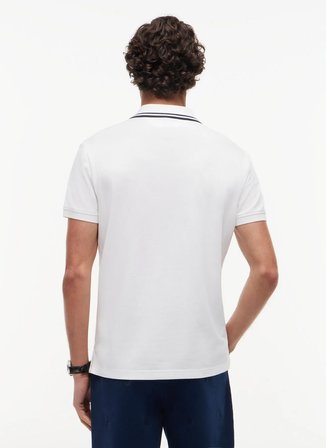 Tommy Hilfiger Beyaz Erkek Nakışlı Polo T-Shirt MW0MW43061YBR_PIQUE BADGE REG POLO