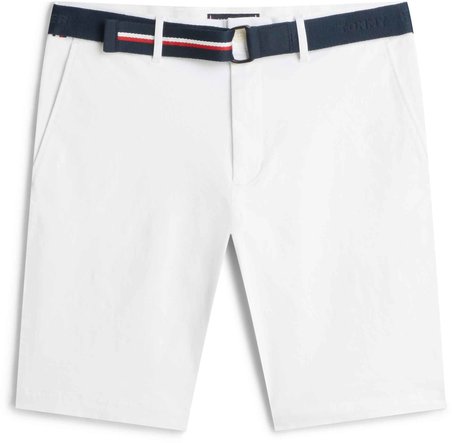 TOMMY HILFIGER Erkek Marka Logolu Günlük Kullanıma Uygun Beyaz Şort MW0MW42349 YCF