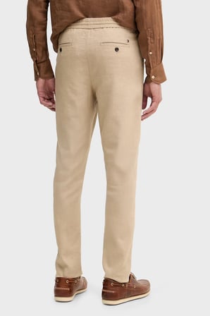 Tommy Hilfiger Keten Tapered Fit Daralan Paça Chino Pantolon Erkek PANTOLON MW0MW42336 AEG BEJ