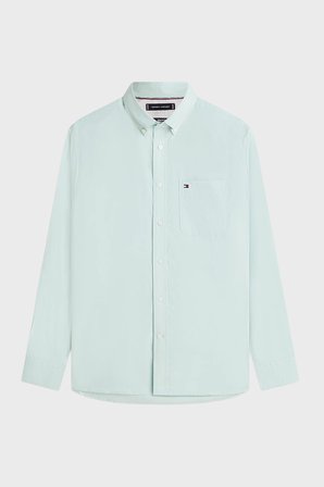 Tommy Hilfiger Pamuklu Düğmeli Yaka Uzun Kollu Gömlek Erkek GÖMLEK MW0MW42287 MAI AÇIK YEŞİL
