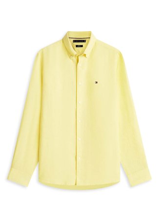 Tommy Hilfiger Sarı Erkek Gömlek MW0MW41530ZF0_PIGMENT DYED LI SOLID