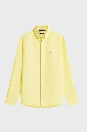 Tommy Hilfiger Keten Regular Fit Uzun Kollu Gömlek Erkek GÖMLEK MW0MW41530 ZF0 AÇIK SARI
