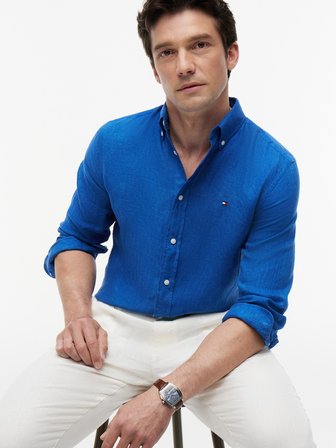 PIGMENT DYED LI SOLID RF SHIRT Erkek Mavi Gömlek - MW0MW41530
