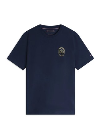 Tommy Hilfiger Siyah Erkek Logo Baskılı T-Shirt MW0MW42364BDS_BRAND LOVE ROUNDEL TE