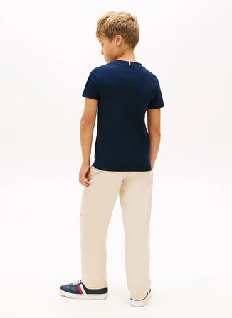 Tommy Hilfiger Lacivert Erkek Çocuk Baskılı T-Shirt KB0KB10263C1G