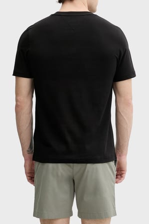 Tommy Hilfiger Pamuklu Regular Fit Bisiklet Yaka T Shirt Erkek T SHİRT MW0MW42385 BDS SİYAH