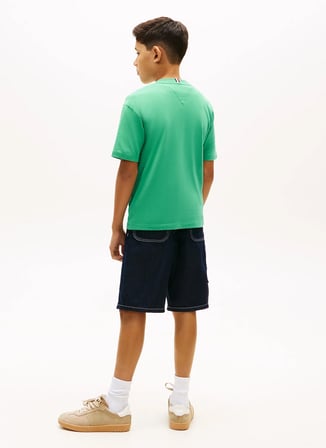Tommy Hilfiger Yeşil Erkek Çocuk Baskılı T-Shirt KB0KB10267L5Y