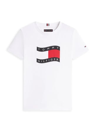 Tommy Hilfiger Beyaz Erkek Çocuk Baskılı T-Shirt KB0KB10275YBR