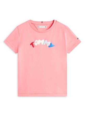 Tommy Hilfiger Pembe Kız Çocuk Baskılı T-Shirt KG0KG09246TIE