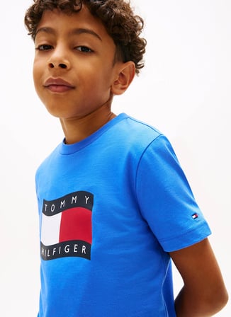 Tommy Hilfiger Mavi Erkek Çocuk Baskılı T-Shirt KB0KB10275C6H