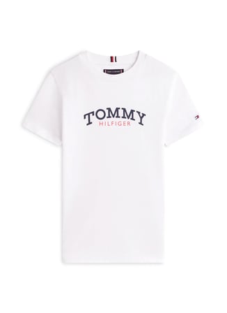 Tommy Hilfiger Beyaz Erkek Çocuk Baskılı T-Shirt KB0KB10263YBR