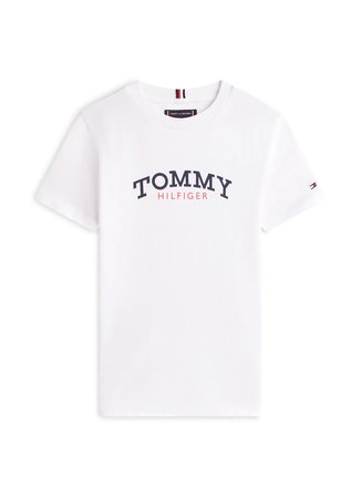 Tommy Hilfiger Beyaz Erkek Çocuk Baskılı T-Shirt KB0KB10263YBR