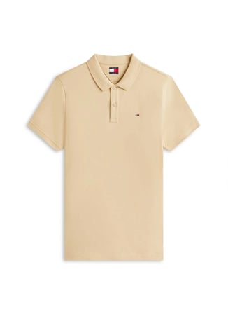 Tommy Jeans Bej Erkek Polo T-Shirt DM0DM20676AB9 Bej Polo T-Shirt