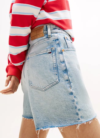 Tommy Jeans Mavi Kadın Denim Şort MOM SHORT BJ8115