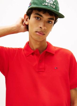 Tommy Jeans Kırmızı Erkek Polo T-Shirt DM0DM22711XL8 Kırmızı Polo T-Shirt