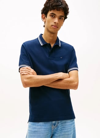Tommy Jeans Lacivert Erkek Polo T-Shirt DM0DM22700C1G Lacivert Polo T-Shirt