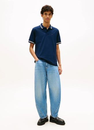 Tommy Jeans Lacivert Erkek Polo T-Shirt DM0DM22700C1G Lacivert Polo T-Shirt