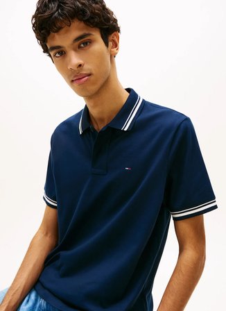 Tommy Jeans Lacivert Erkek Polo T-Shirt DM0DM22700C1G Lacivert Polo T-Shirt