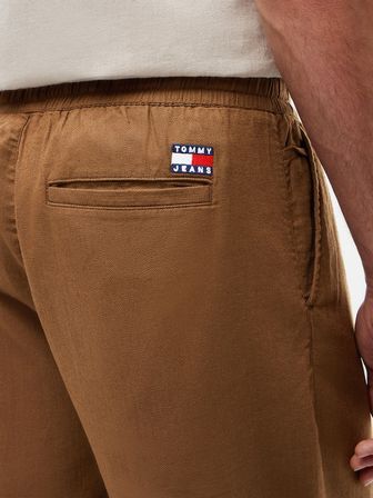 TJM LINEN BLEND PULL-ON SHORT Erkek Kahverengi Şort - DM0DM22825