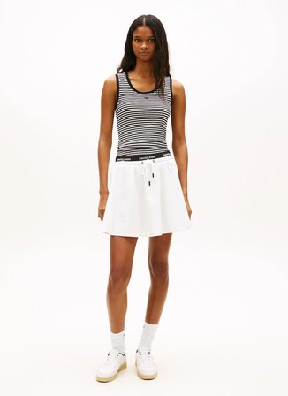 Tommy Jeans Ekru Kadın Etek TJW WAISTBAND POPLIN SKIRT