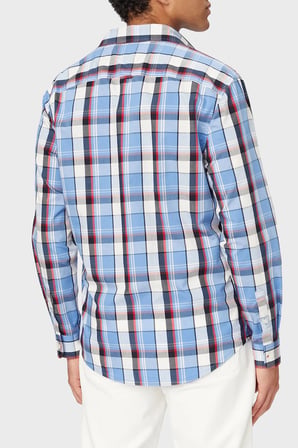 Tommy Jeans Kareli Pamuklu Regular Fit Uzun Kollu Gömlek Erkek GÖMLEK DM0DM22791 C38 MAVİ