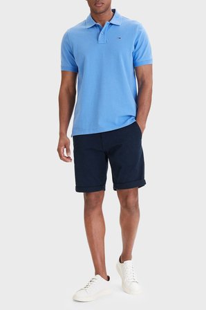 Tommy Jeans Pamuklu Regular Fit Düğmeli Polo Yaka T Shirt Erkek POLO YAKA T SHİRT DM0DM22711 C38 MAVİ