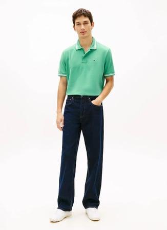 Tommy Jeans Yeşil Erkek Polo T-Shirt DM0DM22700L5Y Yeşil Polo T-Shirt