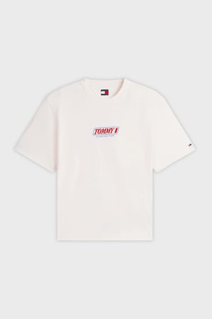 Tommy Jeans Logolu Pamuklu Regular Fit Bisiklet Yaka T Shirt Erkek T SHİRT DM0DM22546 YBH BEYAZ