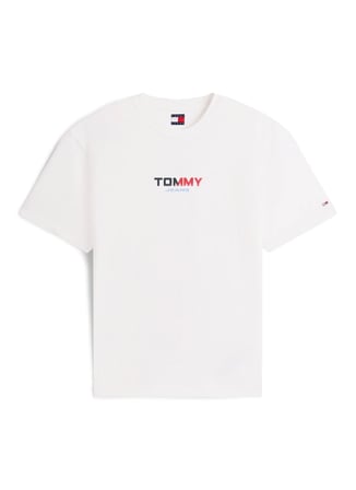 Tommy Jeans Ekru Erkek Regular Fit Baskılı T-Shirt DM0DM22534YBL Ekru T-Shirt