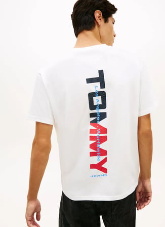 Tommy Jeans Ekru Erkek Regular Fit Baskılı T-Shirt DM0DM22534YBL Ekru T-Shirt