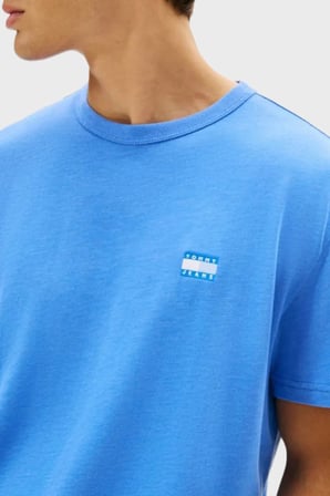 Tommy Jeans Pamuk Karışımlı Regular Fit Bisiklet Yaka T Shirt Erkek T SHİRT DM0DM22667 C38 MAVİ