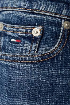 Tommy Jeans Yüksek Bel Pamuklu Wide Leg Jeans Kadın KOT PANTOLON DW0DW23019 1BK MAVİ