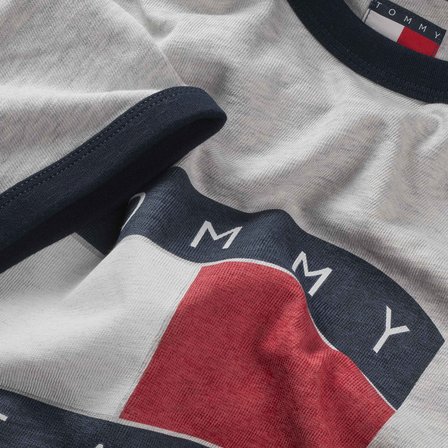 TOMMY HILFIGER Erkek Marka Logolu Günlük Kullanıma Uygun Gri T-Shirt DM0DM22537 P08