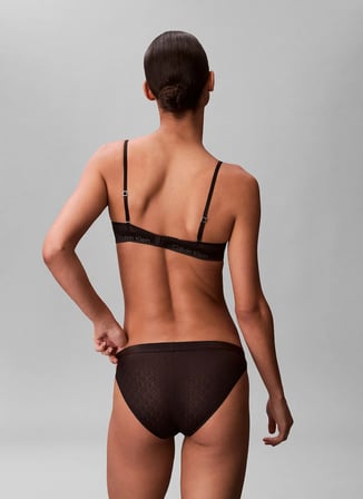 Calvin Klein Siyah Kadın Balenli Sütyen LV00QF8872 CK WOMEN