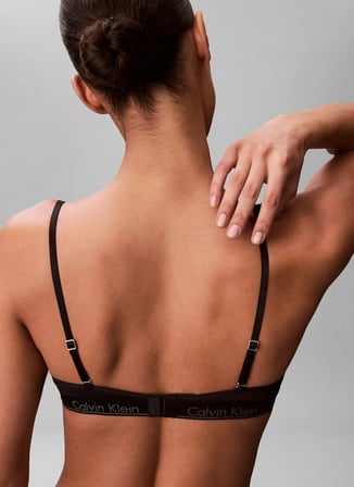 Calvin Klein Siyah Kadın Balenli Sütyen LV00QF8872 CK WOMEN