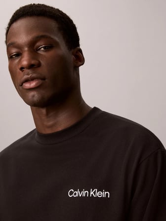 CALVIN KLEIN Erkek Marka Logolu Günlük Kullanıma Uygun SİYAH Pijama Takımı LV00NM2928 UB1