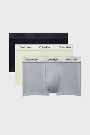 Calvin Klein Logolu 3 Pack Boxer LV00NB45754XR Erkek BOXER LV00NB4575 4XR Lacivert-Sarı-Gri