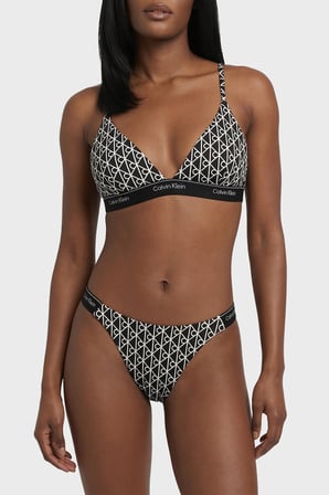 Calvin Klein Logolu Bikini Altı LV00Q6120632N Bayan BİKİNİ ALTI LV00Q61206 32N SİYAH-BEYAZ