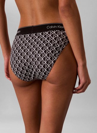 Calvin Klein Siyah Kadın Standart Desenli Bikini Alt BIKINI LV00Q6113232N