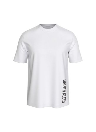 Calvin Klein Beyaz Erkek Normal Logo Baskılı T-Shirt LV00NM3019100