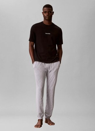 Calvin Klein Siyah Erkek Normal Logo Baskılı T-Shirt LV00NM3021UB1