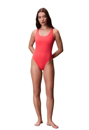 Calvin Klein Kadın Pembe Sırt Dekolteli Mayo LV00Q61205