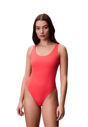 Calvin Klein Kadın Pembe Sırt Dekolteli Mayo LV00Q61205