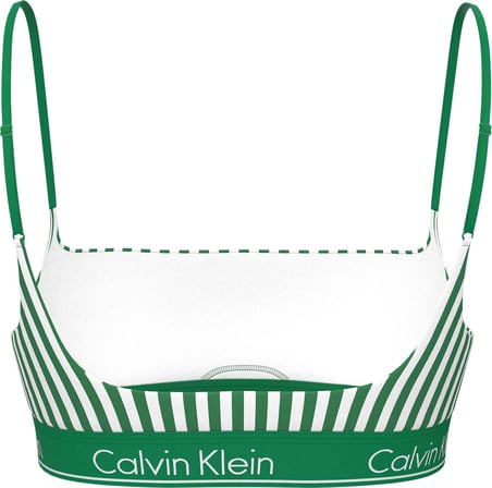 CALVIN KLEIN Kadın  Yeşil-Beyaz Bikini Üstü LV00Q61130 4ZF