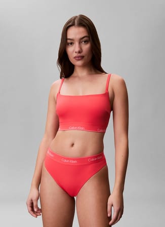 Calvin Klein Pembe Kadın Bikini Üst SQUARE NECK BRALETTE