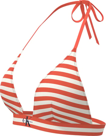 CALVIN KLEIN Kadın Marka Logolu Şık Tasarımlı Turuncu Bikini Üstü LV00Q61225 3SM